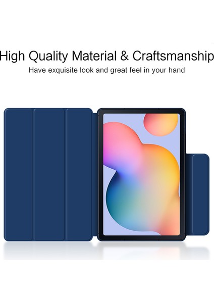 Samsung Galaxy Tab S6 Lite (2024 2022 (2020) Üç Katlı Stand Pu Deri Manyetik Akıllı Tablet Kılıfı (Yurt Dışından)