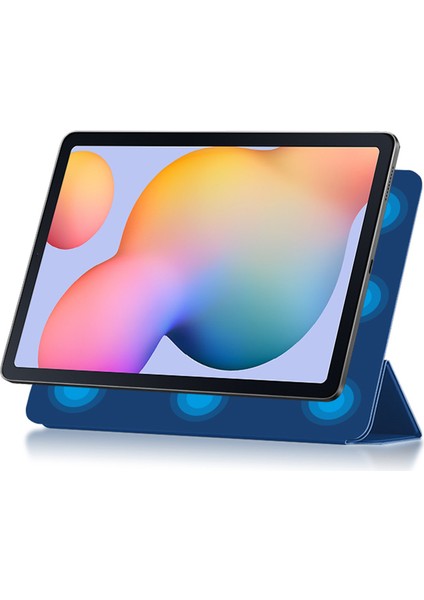 Samsung Galaxy Tab S6 Lite (2024 2022 (2020) Üç Katlı Stand Pu Deri Manyetik Akıllı Tablet Kılıfı (Yurt Dışından)