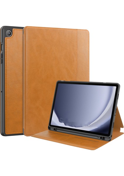 Samsung Galaxy Tab A9 Stand Kart Yuvası Pu Tablet Kılıfı (Yurt Dışından)