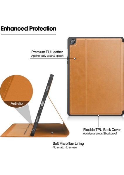Samsung Galaxy Tab A9 Stand Kart Yuvası Pu Tablet Kılıfı (Yurt Dışından) indirimleri