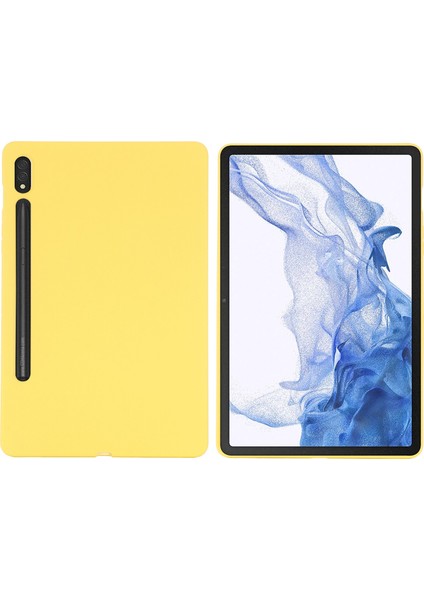 Samsung Galaxy Tab S8 Ultra Mikrofiber Astar Anti Çizik İnce Sıvı Silikon Koruyucu Tablet Kılıfı (Yurt Dışından)