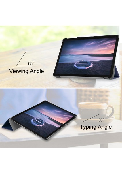 Üç Katlı Stand Pu Deri Akıllı Aksesuarı Samsung Galaxy Tab S4 10.5 T830 T835 Tablet Kılıfı (Yurt Dışından)