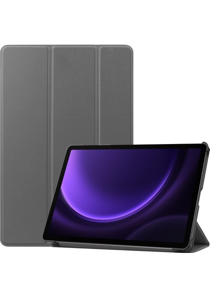 Samsung Galaxy Tab S9 Fe Üç Katlı Stand Pu Deri Tablet Kılıfı (Yurt Dışından)