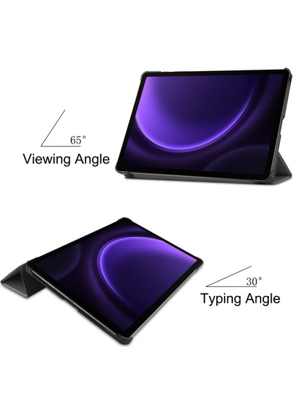 Samsung Galaxy Tab S9 Fe Üç Katlı Stand Pu Deri Tablet Kılıfı (Yurt Dışından)