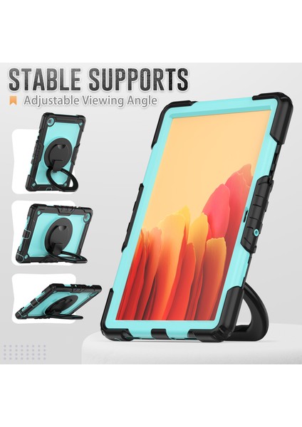 Seashell Digital Samsung Galaxy Tab A7 10.4 (2020 2022) T500 T505 Kickstand Pc Omuz Askılı Silikon Tablet Kılıfı (Yurt Dışından)