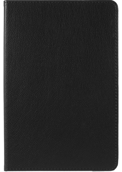 Samsung Galaxy Tab A8 10.5 (2021) Litchi Doku Pu Deri 360 Derece Dönebilen Standlı Koruyucu Elastik Bantlı Tablet Kılıfı (Yurt Dışından)