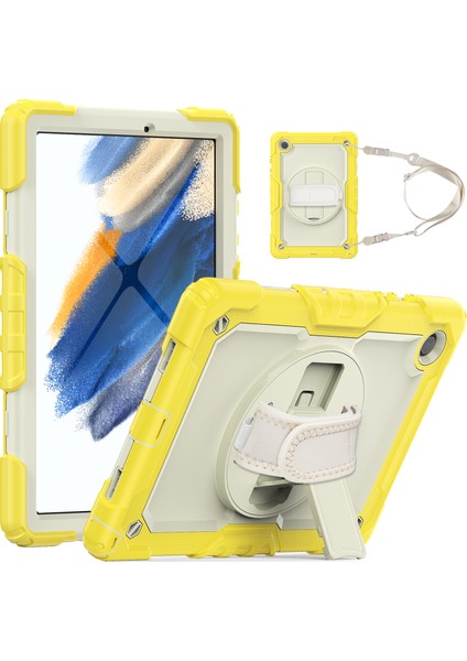 Samsung Galaxy Tab A8 10.5 (2021 2022) Pc Silikon Pet Ekran Koruyucu Döner El Kayışı Tablet Kılıfı (Yurt Dışından)