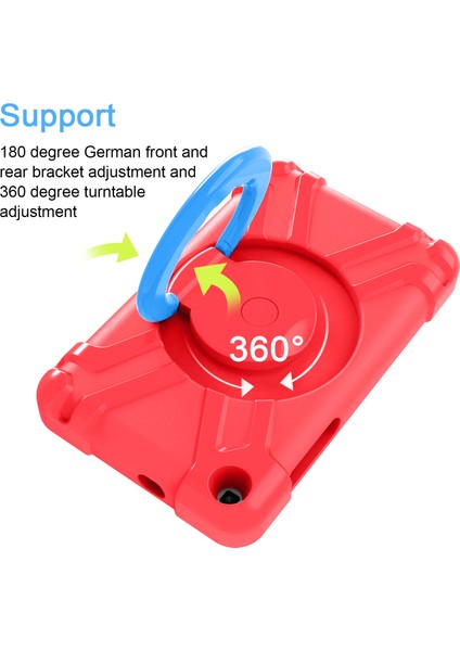 360° Dönebilen Stand Pc Silikon Samsung Galaxy Tab A 8.0 Wi Fi (2019) SM T290 SM T295 Kickstand Tablet Kılıfı (Yurt Dışından)