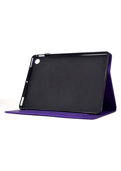 Samsung Galaxy Tab A9 Kediler Baskılı Pu Deri Kart Yuvaları Tablet Kılıfı (Yurt Dışından)