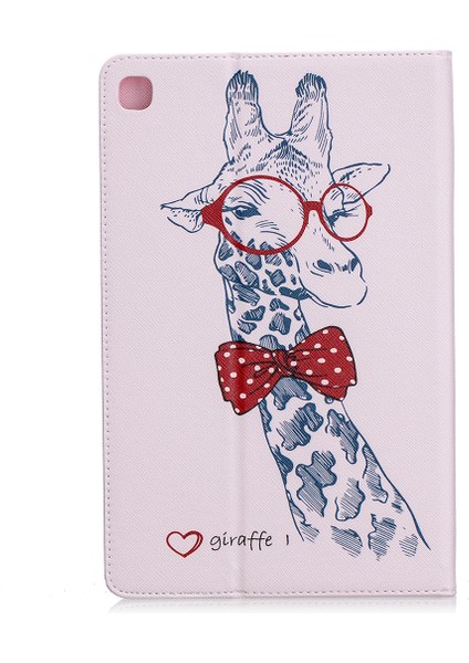 Desen Baskı Çevirme Deri Cüzdan Samsung Galaxy Tab S6 Lite (2020) P610 P615 (2022 2024) ZÜRAFA Tablet Kılıfı (Yurt Dışından) modelleri