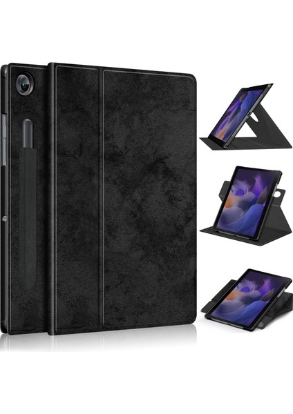 Samsung Galaxy Tab A8 10.5 (2021) A8 10.5 (2022) Pu Deri Pc Döner Stand Koruyucu Tablet Kılıfı (Yurt Dışından)
