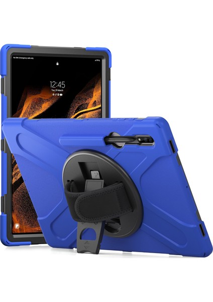 Samsung Galaxy Tab S8 Ultra X900 X906 S9 Ultra X910 El Kayışı Sert Pc Yumuşak Tpu Tablet Kılıfı (Yurt Dışından)