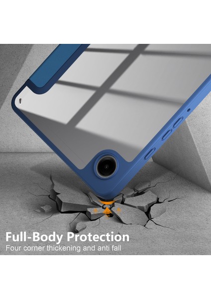 Samsung Galaxy Tab A9 X115 Pu Deri Tpu Akrilik Arka Tablet Kılıfı (Yurt Dışından)