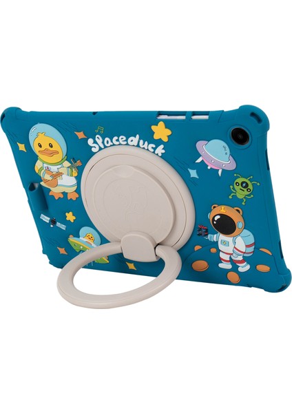 Samsung Galaxy Tab A9 X216 Karikatür Dönebilen Silikon Tablet Kılıfı (Yurt Dışından)