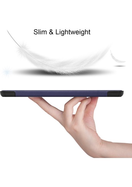 Üç Katlı Deri Standlı Uyandırma uyku Akıllı Samsung Galaxy Tab A7 10.4 (2020 2022) T500 Tablet Kılıfı (Yurt Dışından)