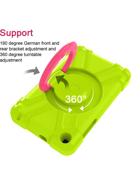 360° Dönebilen Stand Pc Silikon Samsung Galaxy Tab A 8.0 Wi Fi (2019) SM T290 SM T295 YEŞIL Destek Standı Tablet Kılıfı (Yurt Dışından)