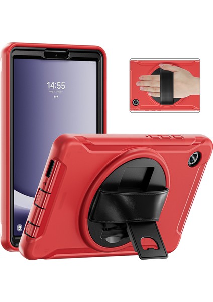 Samsung Galaxy Tab A9 Sağlam El Kayışı Tablet Kılıfı (Yurt Dışından)