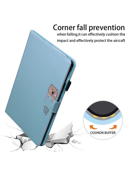 Samsung Galaxy Tab S8 Deri Standı Kart Yuvaları Tablet Kılıfı (Yurt Dışından)