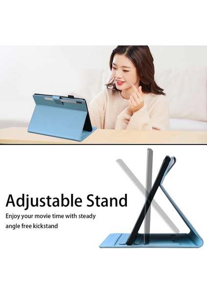 Samsung Galaxy Tab S8 Deri Standı Kart Yuvaları Tablet Kılıfı (Yurt Dışından)