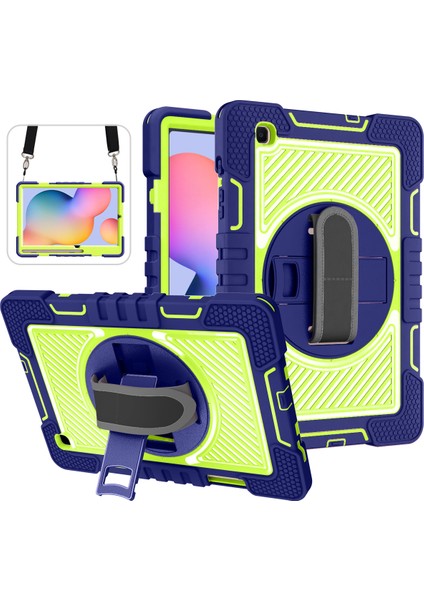 Samsung Galaxy Tab S6 Lite (2024 2022 (2020) Omuz Askılı Kick Stand Lacivert Tablet Kılıfı (Yurt Dışından)