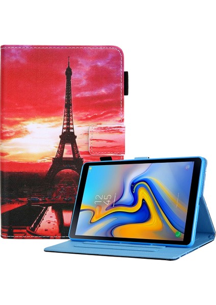 Desen Baskı Standı Deri Koruyucu Samsung Galaxy Tab A7 Lite 8.7 (2021) T220 T225 TOWER Tablet Kılıfı (Yurt Dışından)