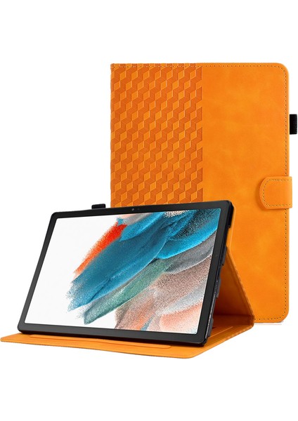 Samsung Galaxy Tab A8 10.5 Koruyucu Dikiş Baskılı Düşme Önleyici Otomatik Uyandırma uyku Kart Yuvaları stand Haki Tablet Kılıfı (Yurt Dışından)