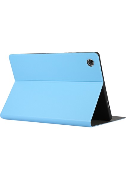 Samsung Galaxy Tab A8 10.5 (2021) Pu Deri Tpu Standlı Tam Koruma Gök Tablet Kılıfı (Yurt Dışından)