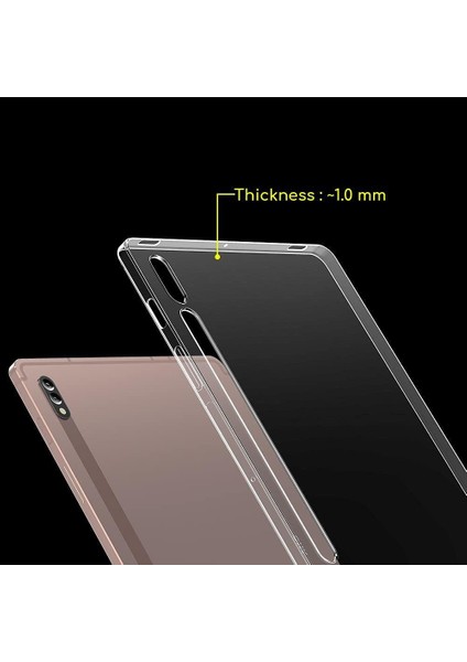 Samsung Galaxy Tab S7 s8 Hd Şeffaf Koruma Kalem Yuvası Ultra İnce Tpu Tablet Kılıfı (Yurt Dışından)