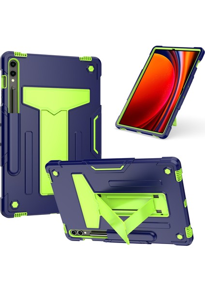 Samsung Galaxy Tab S9 tab S9 Fe Sağlam T Şekilli Koruyucu Lacivert Tablet Kılıfı (Yurt Dışından)