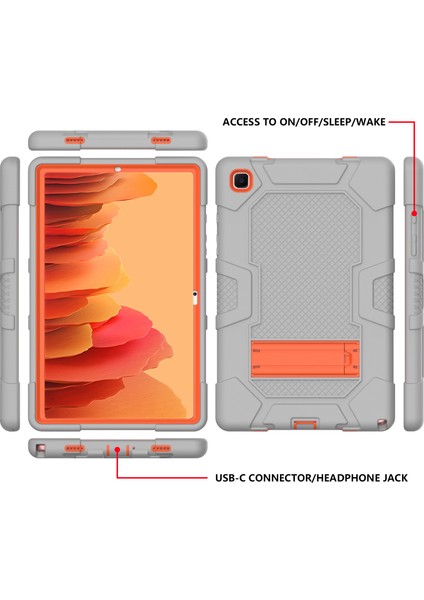 Slide Out Kontrast Pc Tpu Silikon Samsung Galaxy Tab A7 10.4 (2020 2022)T505 T500 T507 T505N Tablet Kılıfı (Yurt Dışından)