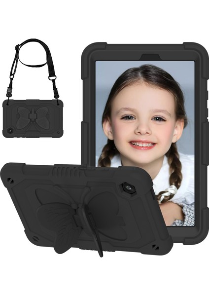 Samsung Galaxy Tab A9 Şekli Silikon Pc Omuz Askılı Koruyucu Tablet Kılıfı (Yurt Dışından)