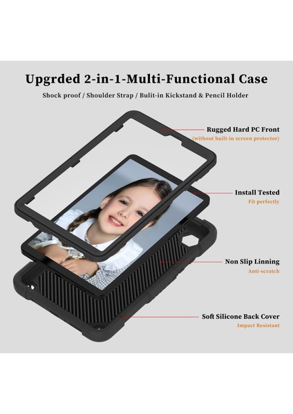 Samsung Galaxy Tab A9 Şekli Silikon Pc Omuz Askılı Koruyucu Tablet Kılıfı (Yurt Dışından) fiyatları