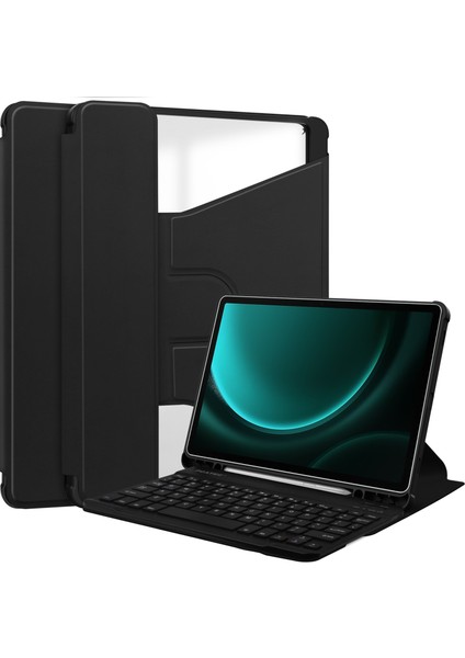 Samsung Galaxy Tab S9 Fe Bluetooth Klavye Döner Standlı Tablet Kılıfı (Yurt Dışından)
