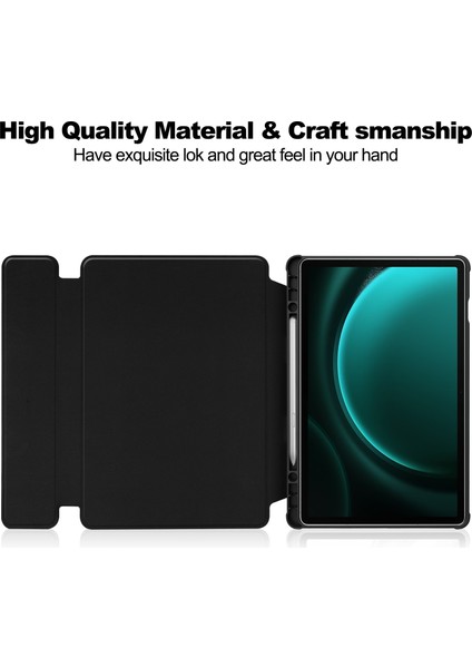 Samsung Galaxy Tab S9 Fe Bluetooth Klavye Döner Standlı Tablet Kılıfı (Yurt Dışından)