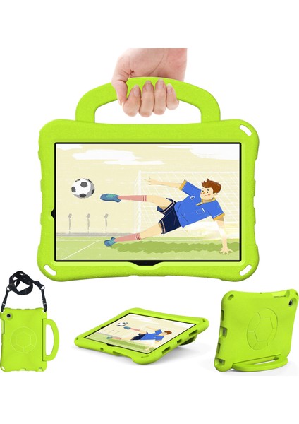 Samsung Galaxy Tab A8 10.5 (2021 2022) Eva Futbol Desen Kolu Omuz Askısı Tablet Kılıfı (Yurt Dışından)