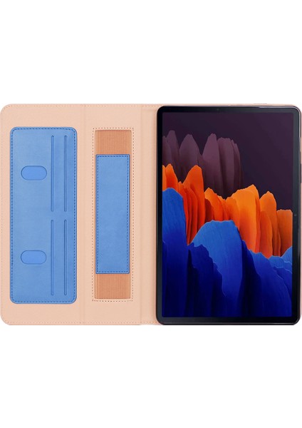 Seashell Digital Iş Tarzı El Tutma Deri Samsung Galaxy Tab S8 s7 Fe T730 T736 S7 Kart Yuvaları Tablet Kılıfı (Yurt Dışından)