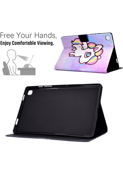 Samsung Galaxy Tab S6 Lite (2024 2022 2020) Pu Deri Flip Case Desen Baskı Standı At Tablet Kılıfı (Yurt Dışından)