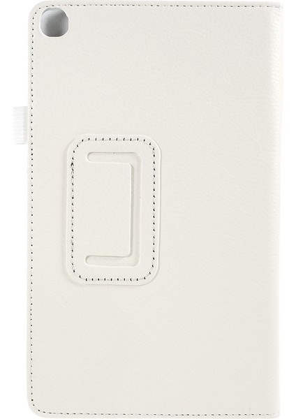 Samsung Galaxy Tab A 8.0 Wi Fi (2019) SM T290 Deri Beyaz Tablet Kılıfı (Yurt Dışından)