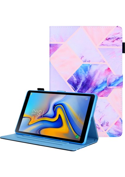 Samsung Galaxy Tab A8 10.5 (2021) SM X200 X205 A8 10.5 (2022) LI Mermer Desenli Desen Baskı Kart Tutucu Tablet Kılıfı (Yurt Dışından)