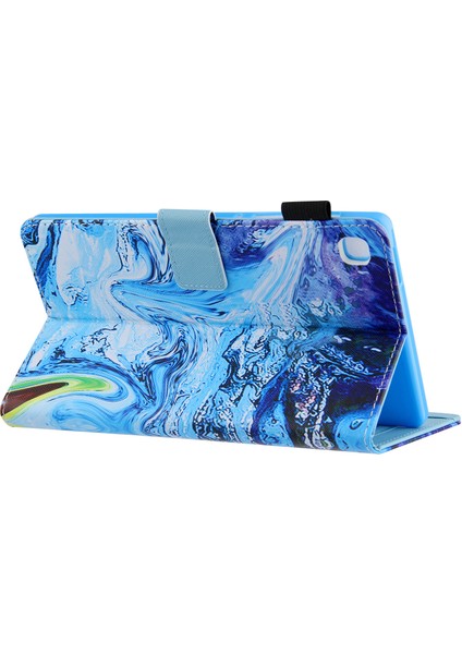 Desen Baskı Kartı Yuvaları Pu Deri Samsung Galaxy Tab A8 10.5 (2021) SM X200 X205 A8 10.5 (2022) Dalga Tablet Kılıfı (Yurt Dışından)