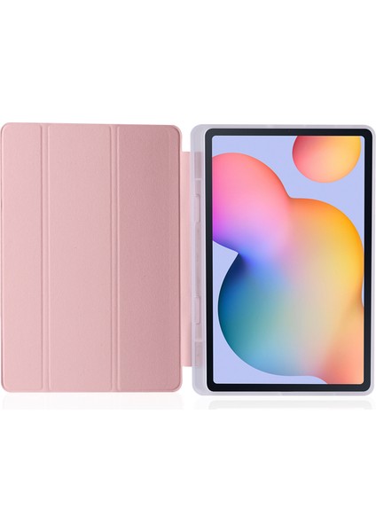 Seashell Digital Samsung Galaxy Tab S6 Lite (2020 2022 2024) Üç Katlı Standlı Deri Akıllı Kalem Yuvası Tablet Kılıfı (Yurt Dışından)