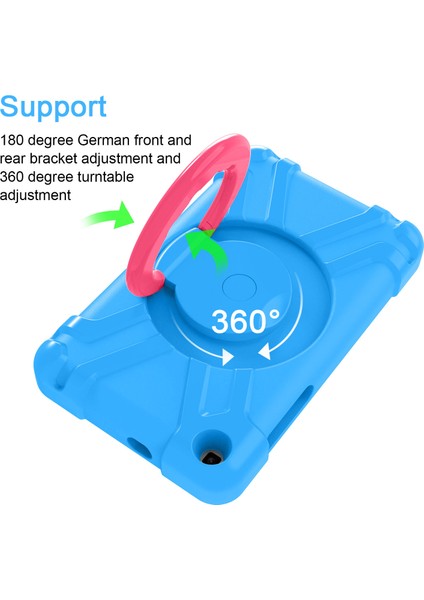 360° Dönebilen Stand Pc Silikon Samsung Galaxy Tab A 8.0 Wi Fi (2019) SM T290 SM T295 Kickstand Tablet Kılıfı (Yurt Dışından)