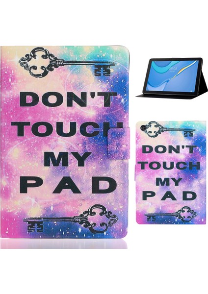 Samsung Galaxy Tab A9 Kart Tutucu Desenli Padime Dokunma Tablet Kılıfı (Yurt Dışından)