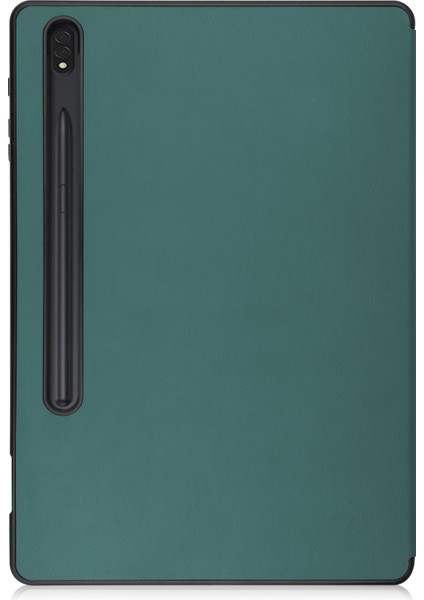Samsung Galaxy Tab S8 Çizilme Önleyici Tpu Pu Deri Üç Katlı Stand Otomatik Uyku uyandırma Kalem Tutuculu Tablet Kılıfı (Yurt Dışından) modelleri