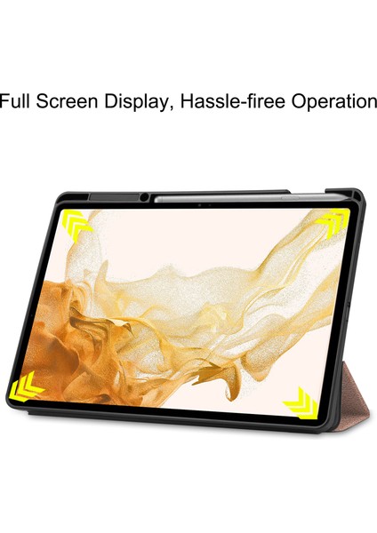 Samsung Galaxy Tab S8 Çizilme Önleyici Tpu Pu Deri Üç Katlı Stand Otomatik Uyku uyandırma Kalem Tutuculu Tablet Kılıfı (Yurt Dışından) indirimleri