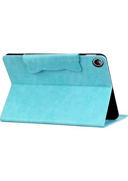 Samsung Galaxy Tab A9 X210 X215 X216 Pu Deri Folio Kart Yuvaları Gök Tablet Kılıfı (Yurt Dışından)