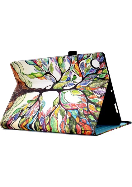 Samsung Galaxy Tab A9 Pu Deri Standı Elastik Bant Desen Baskı Hayat Ağacı Tablet Kılıfı (Yurt Dışından) fiyatları