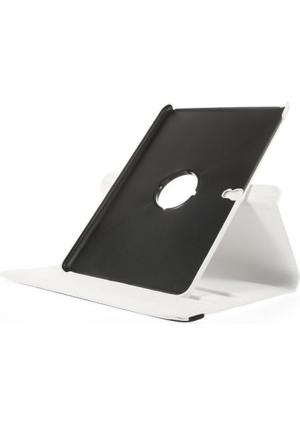 Döner Stand Litchi Tahıl Akıllı Deri Samsung Galaxy Tab S 10.5 T800 BEYAZ Tablet Kılıfı (Yurt Dışından)