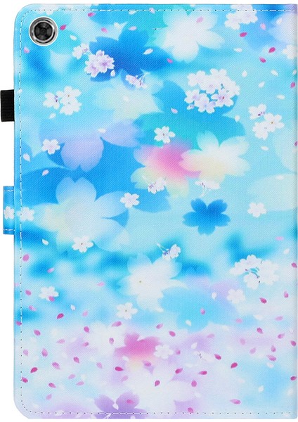 Samsung Galaxy Tab A8 10.5 (2021 2022) Baskı Dikiş Pu Deri Kart Yuvaları Kalem Tutucu Koruyucu Standı Tablet Kılıfı (Yurt Dışından) modelleri