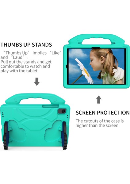 Samsung Galaxy Tab A8 10.5 (2021 2022) Katlanabilir Başparmak Eva Şok Emici Saplı Tablet Kılıfı (Yurt Dışından) fırsatları